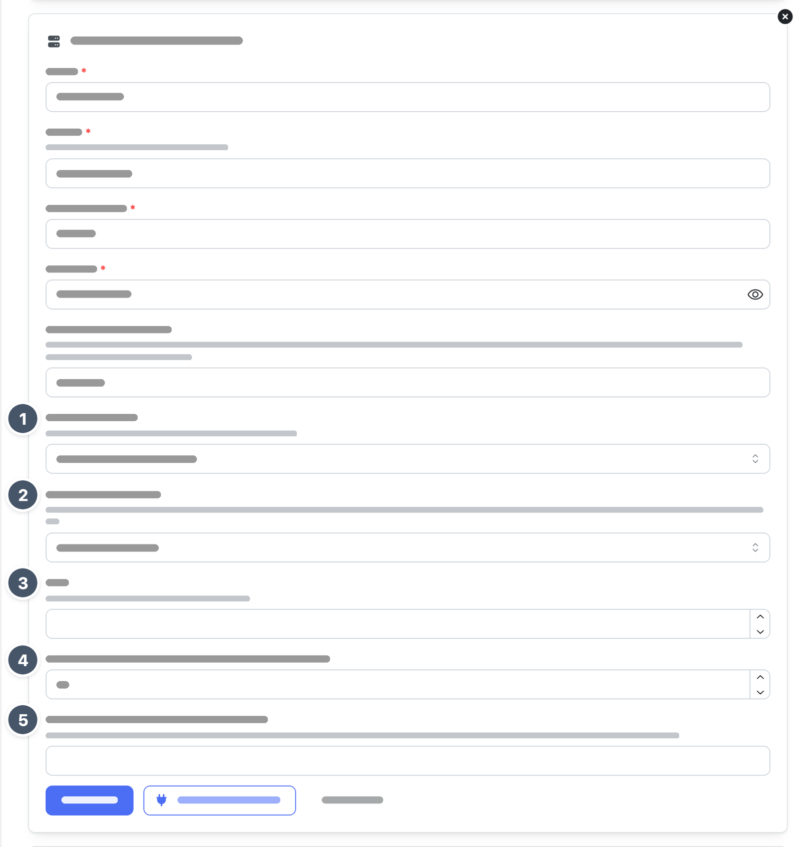 Formular für FTP / FTPS in der Ansicht Erweitert