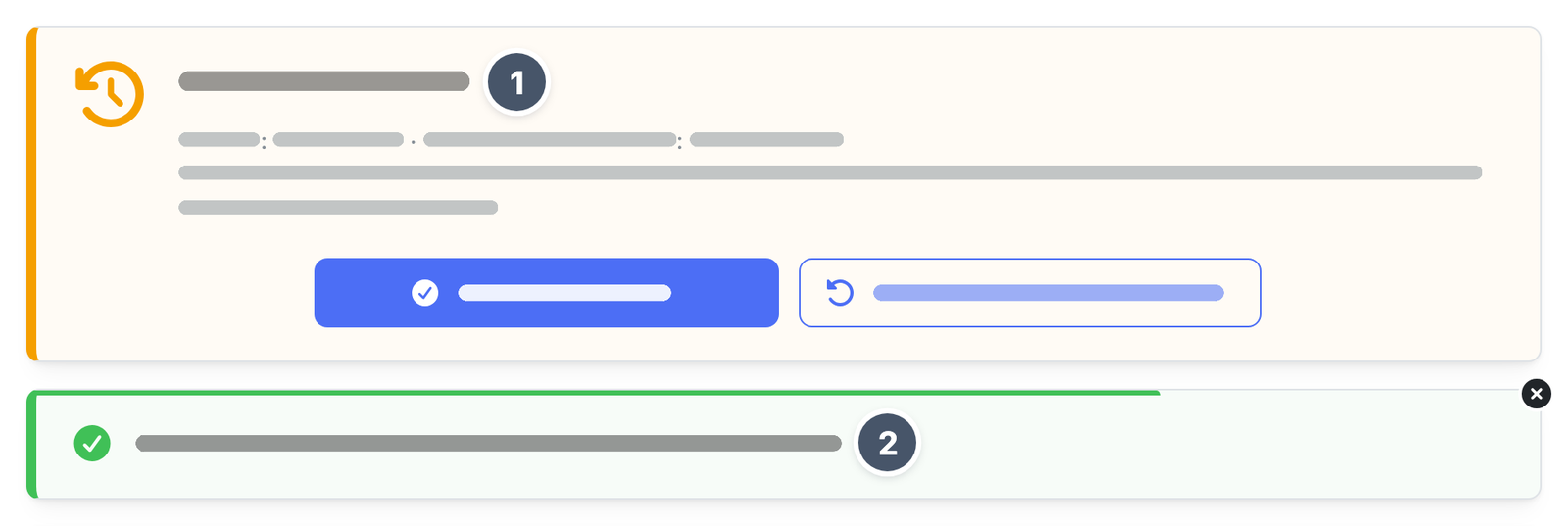 Seite Restore nach einem gelungenen Restore