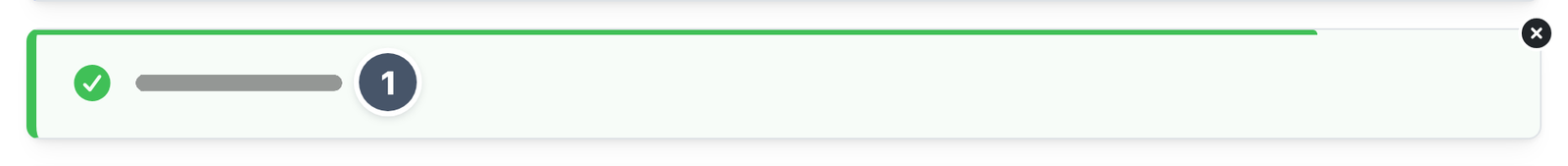 Grüne Meldung nach dem Löschen eines Backups